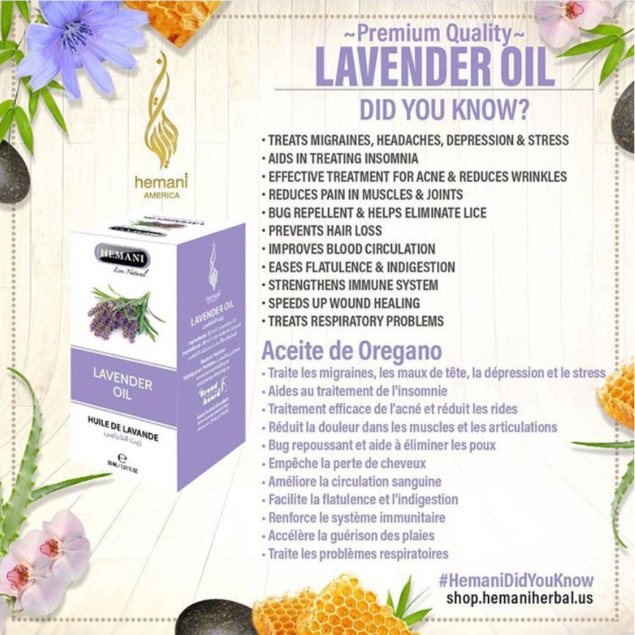 Hemani Lavender Oil Minyak Lavender 30ml Pure Cold Pressed Ready Stock Shopee Malaysia