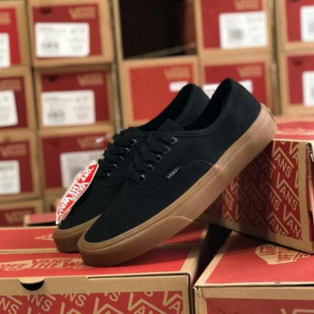 vans authentic black gum original