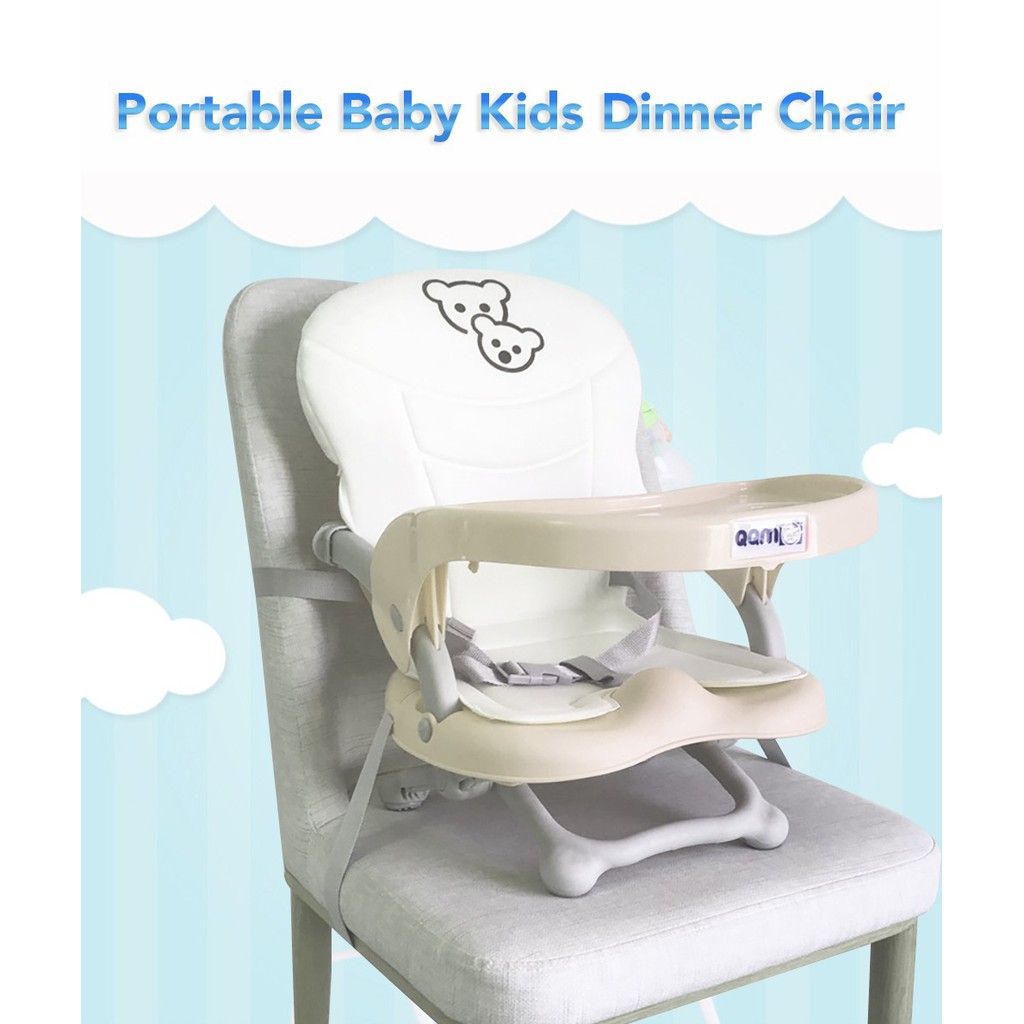 Portable Folding Baby Kids Dinner Chair Booster Seat Feeding Plate Table