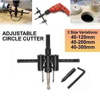 40-200mm Adjustable Circle Hole Saw Cutter for Plaster Plywood Cutter Tools New