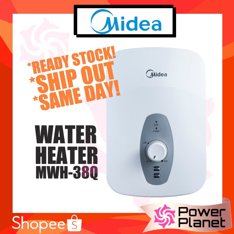Midea MWH38Q Water Heater WHITE ( No Shower Bar or With Shower Bar