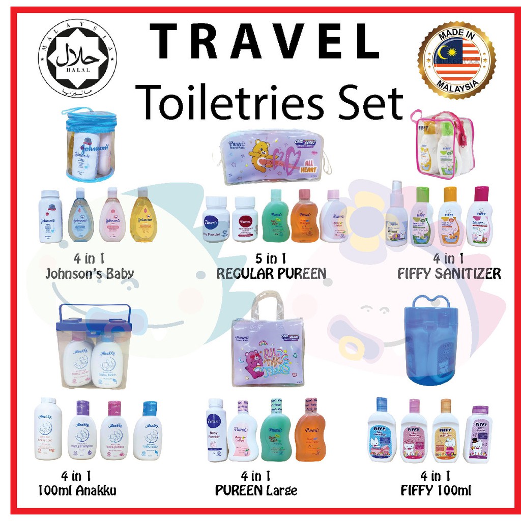 Fiffy Anakku Pureen Johnson's Baby Set Toiletries Travel Pack Set