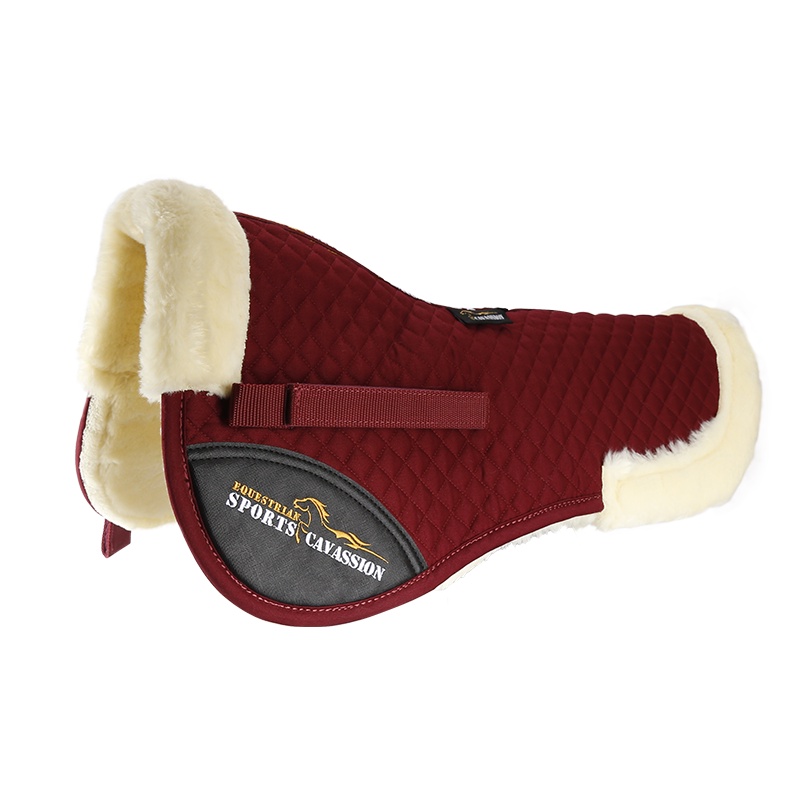 Equestrian Equipment Horse Riding Saddle Pad Artificial Wool Shock Absorption Saddle Pad8210099