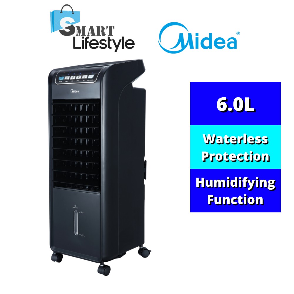 Midea Air Cooler with Humidifying Function (6.0L) MAC-106A-BK MAC-106A