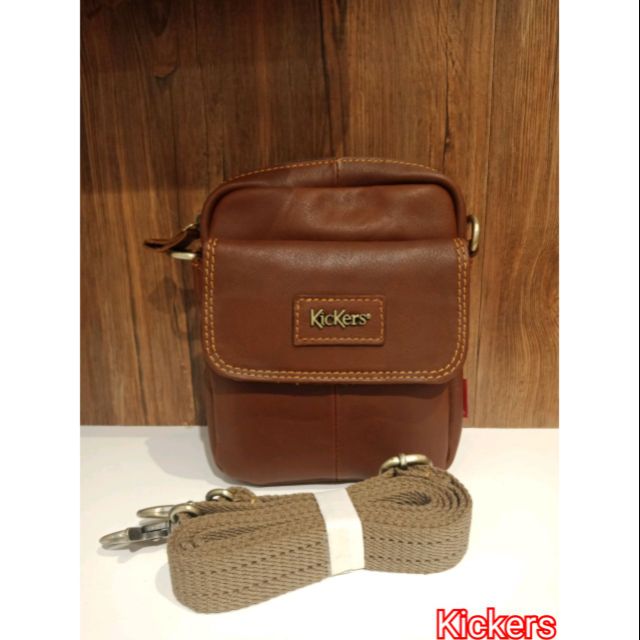 kickers leather sling bag