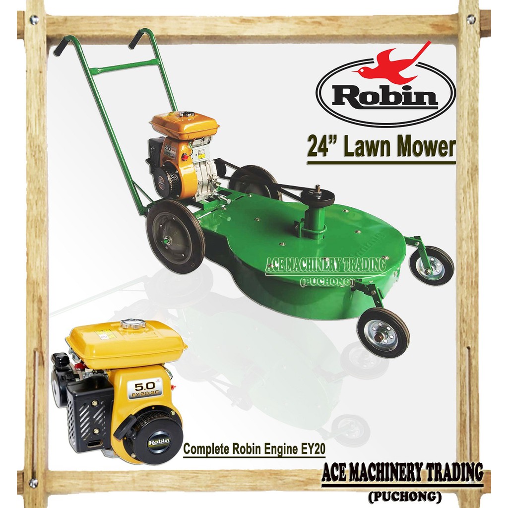 Mesin Rumput 24 Mesin Tolak 24 Lawn Mower Original Petrol Robin Engine Ey20 Heavy Duty Engine 24 Lawn Mower Shopee Malaysia