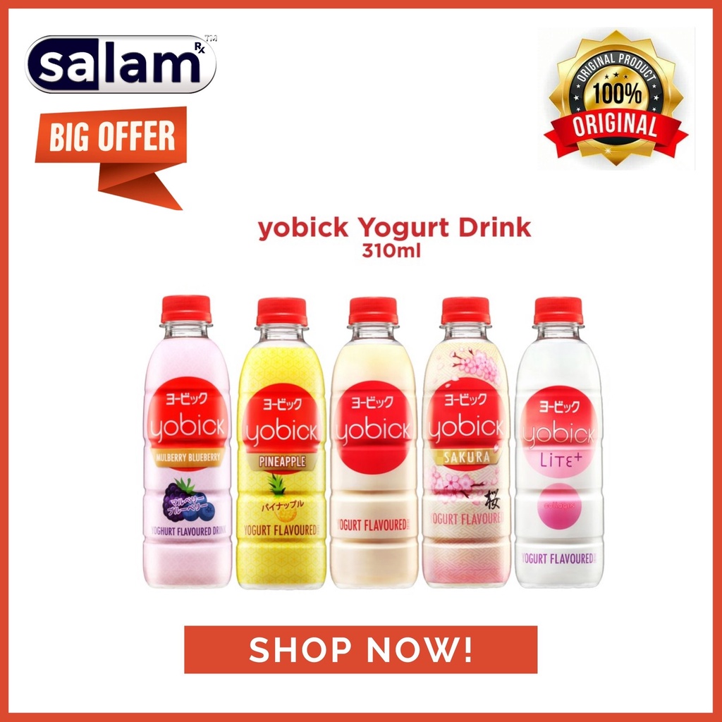 Yobick Yogurt Drink 310ml ( Original/ Pineapple/ Mulberry Blueberry / Sakura/ Lite+ ) Shopee