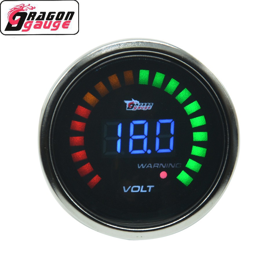 DRAGON GAUGE 2"52mm Car Auto Digital Voltmeter 816V Voltage Gauge