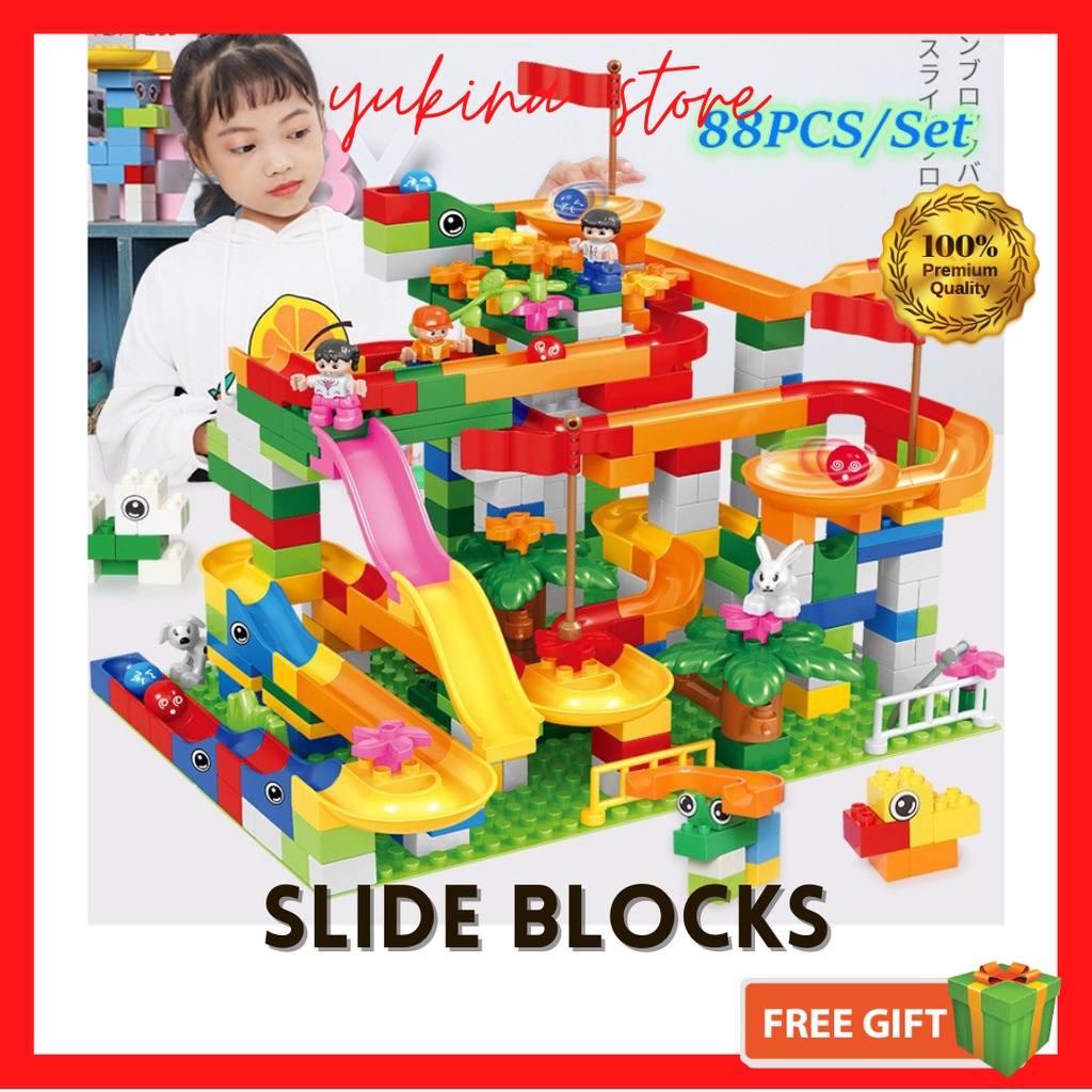 Slide Toys Bricks Block Big Size Construction Building Plastic Funnel ...