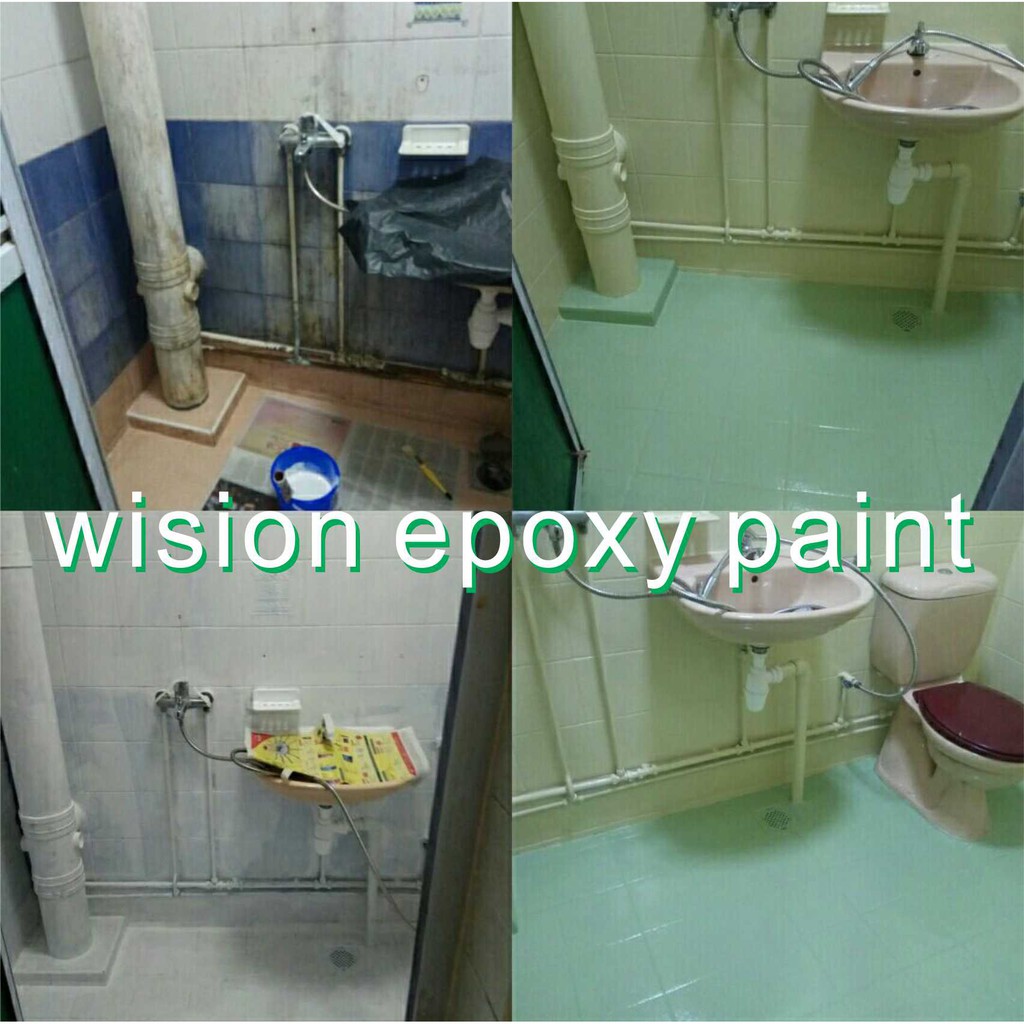epoxy paint HEAVY DUTY FOR CERAMIC & TILES / TOILET / ANTISLIP POWDER