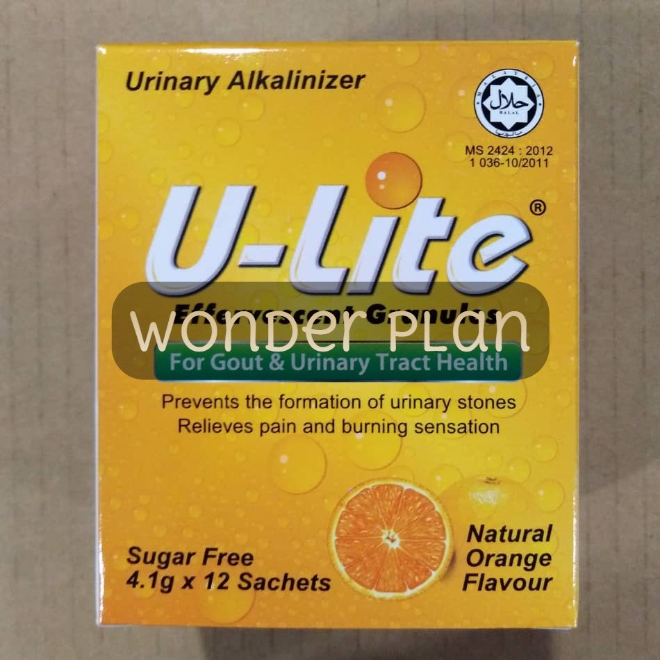 U Lite Effervescent Granules 4 1g X 12 Sachets Sugar Free For Gout Urinary Tract Health