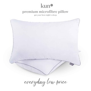 KUN 100% Premium Quality Microfibre Filled Hotel Pillow 19” x 29” x 1.4kg