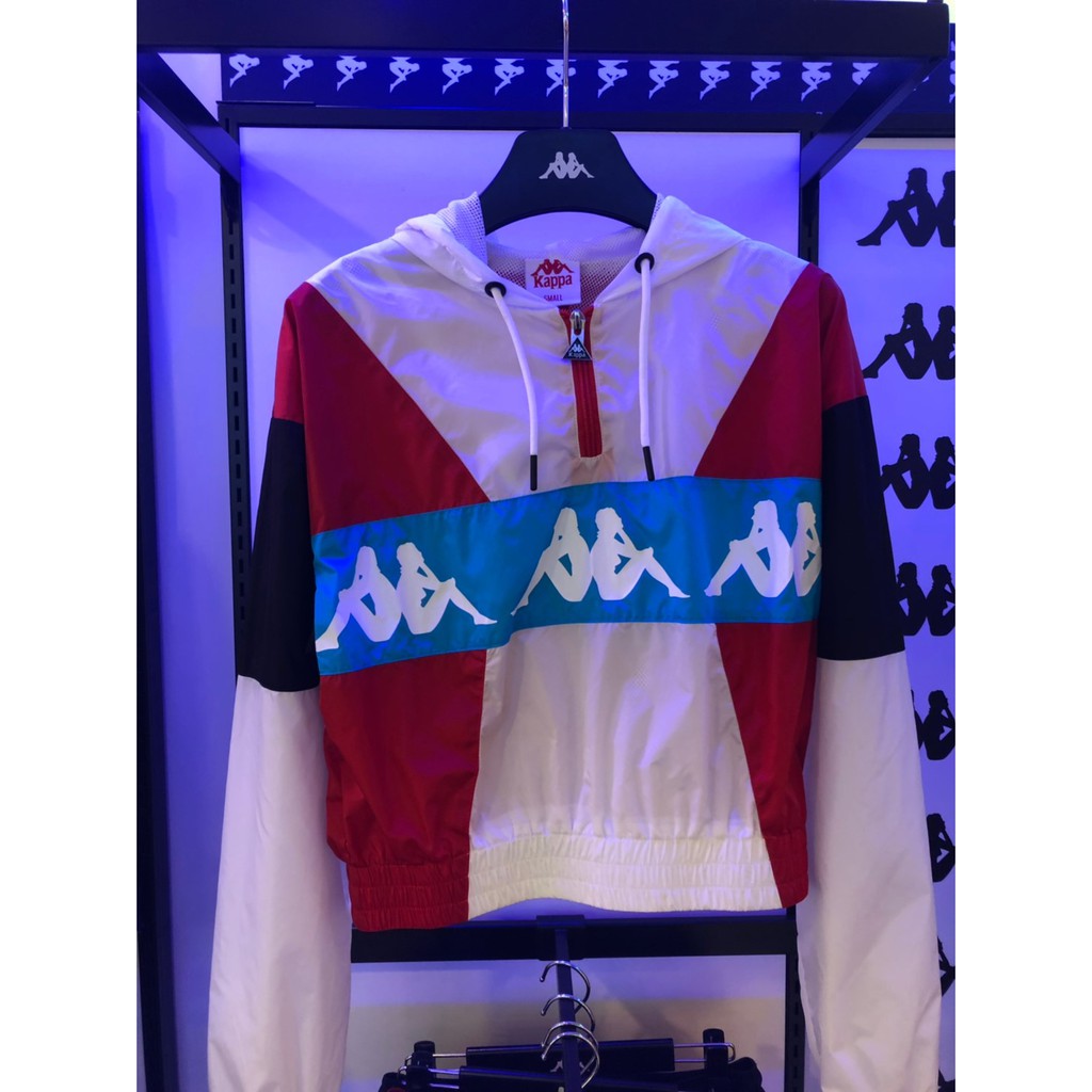 red white and blue kappa jacket