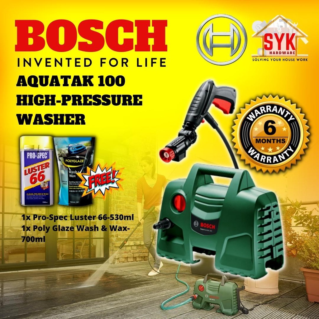 SYK BOSCH Easy Aquatak 100 High Pressure Washer Water Jet Machine Car