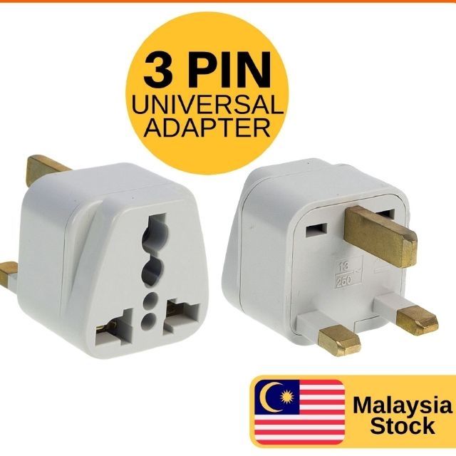 Universal UK 3 Pin Travel Power Plug Socket Adapter Adaptor Converter