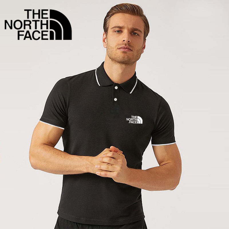 north face black polo shirt