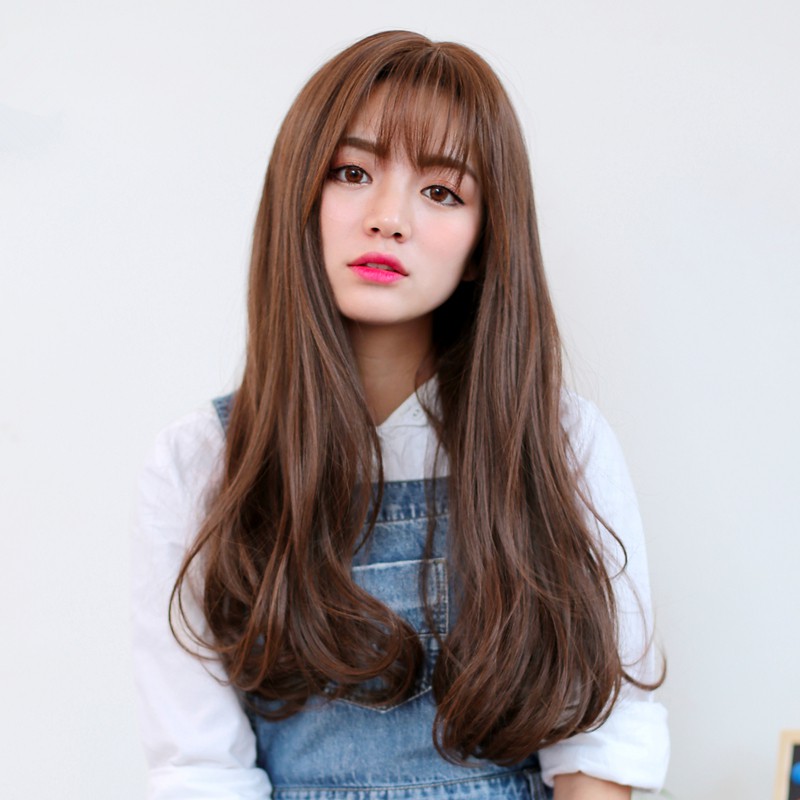 Ready Stock Korea Long Curly Wavy Hair Wig Extension Cosplay 整顶