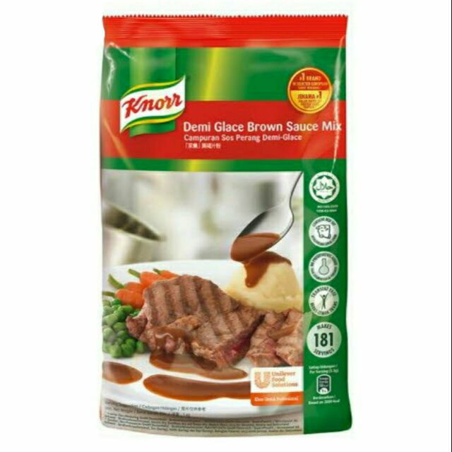 Knorr Demi Glace Brown Sauce Mix Repack 100g EXP 3/12/2021 Shopee