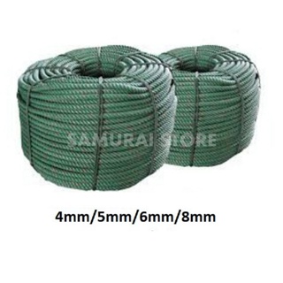 (1 meter) PE rope 4mm 5mm 6mm 8mm / Tali PE Kuatity Baik Polyethylene ...