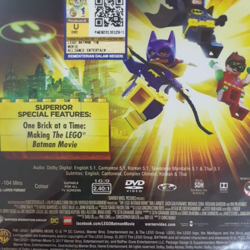 DVD MOVIE ~ THE LEGO BATMAN MOVIE | Shopee Malaysia