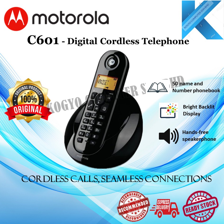 Motorola Cordless Phone C601 Shopee Malaysia