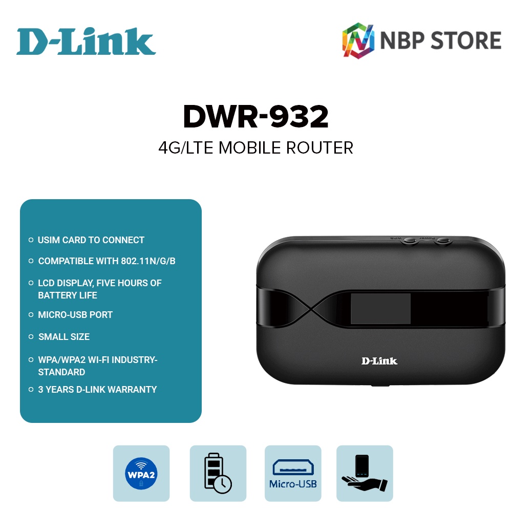 DLINK DWR932 4G/LTE Mobile Router Shopee Malaysia
