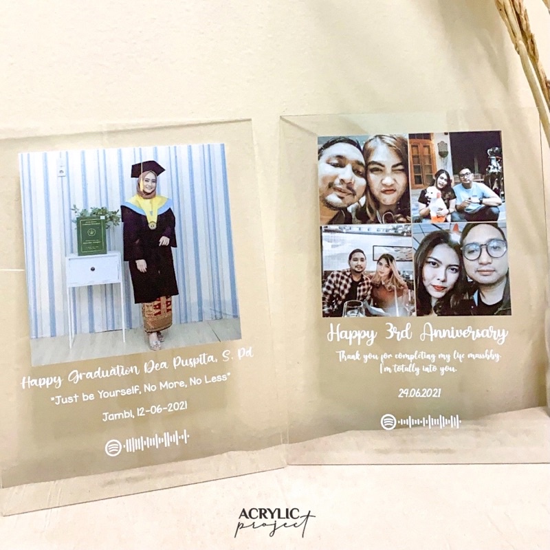 Buy Custom Acrylic Photo Frame Print / Quotes / Invitation Cards 