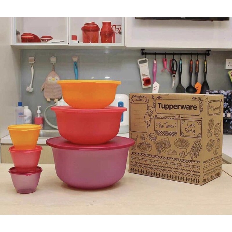 Tupperware Thats A Bowl/ Aloha Bowl Set/ Roza Bowl with Ladle 2.2L / Cherrio Quad set 1L