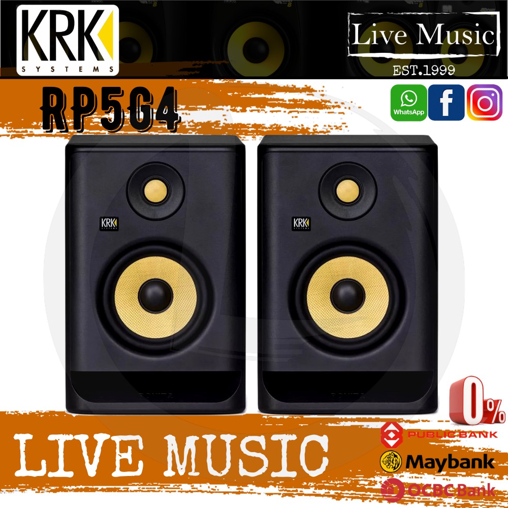 KRK RP5G4 Rokit Powered 5 Generation 4 Active Studio Monitors Black