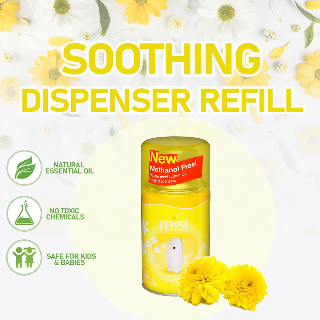 Autospray Dispenser Refill - Soothing  (250ml) Pewangi Perfume Spray (Automatic Air Freshener Dispenser)