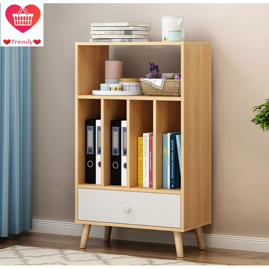 Trendy Bookshelf Home Floor Rack Simple Modern Student Bookcase Bookshelf File Cabinet 2955 Shopee Malaysia