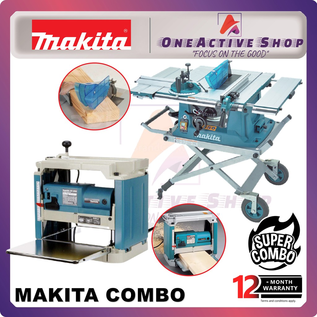 MAKITA PLANER 12" 2012NB & MAKITA TABLE SAW 10" MLT100 / MLT100 + WST03