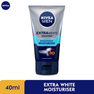 NIVEA Men Moisturiser Extra Whitening Pore Minimiser (40ml) | Facial Care | Face Cream | Reduces Dark Spots