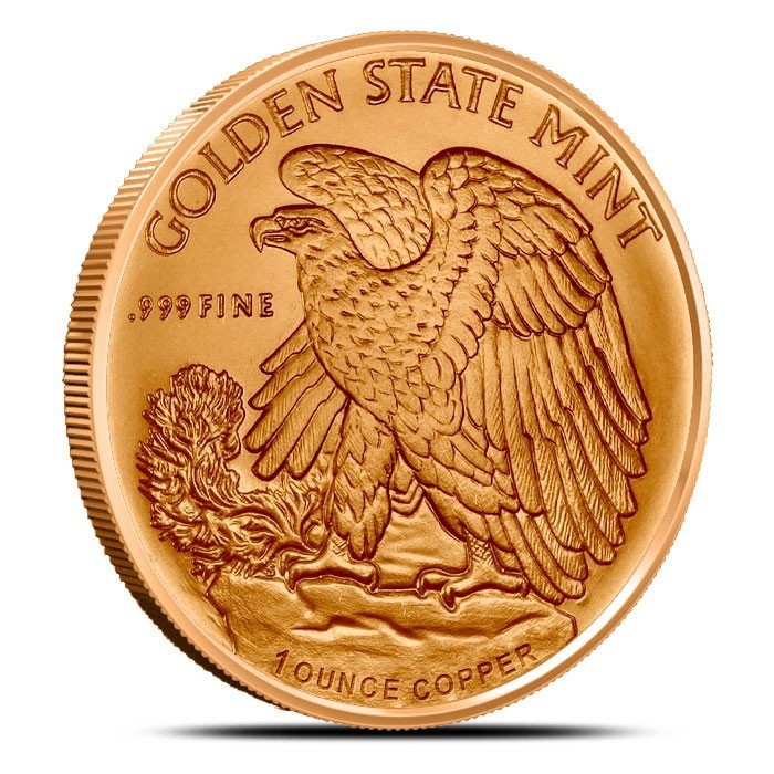 1 Oz Copper Round Walking Liberty Silver Plated Commemorative Coin 