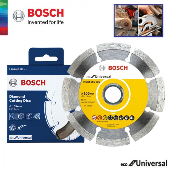Bosch 4 Inch 105mm Eco Universal Diamond Cutting Disc 2608615025