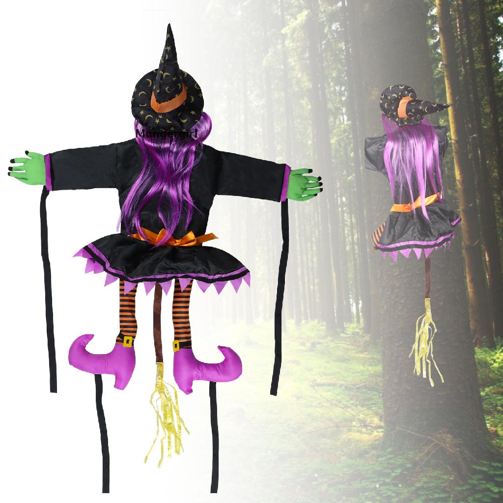 Mungergirl Betty Bash Crashing Witch Into Tree Halloween Decoration MY ...