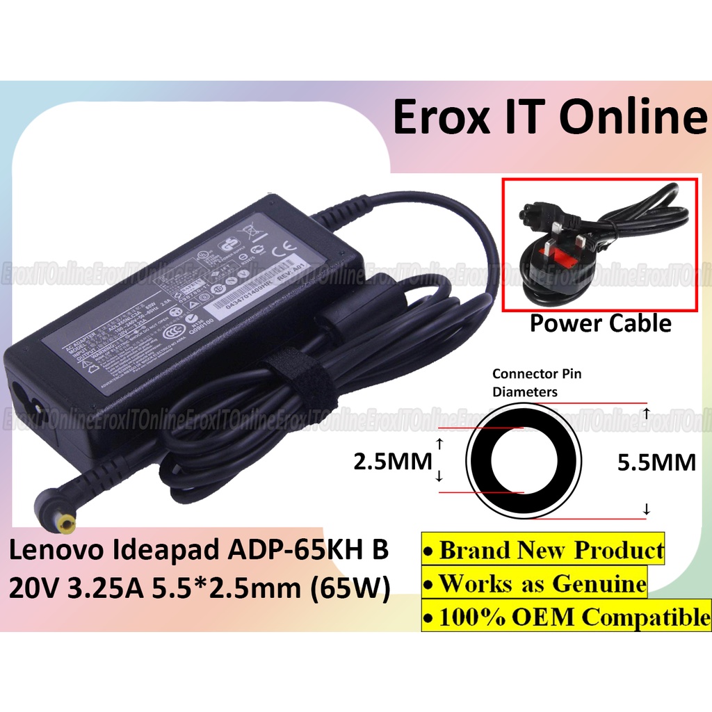 Lenovo Ideapad Z470 Z570 Z575 V470 V570 Z380 Z480 ADP-65XB A /Lenovo 20V   * 65W Laptop Adapter Charger | Shopee Malaysia