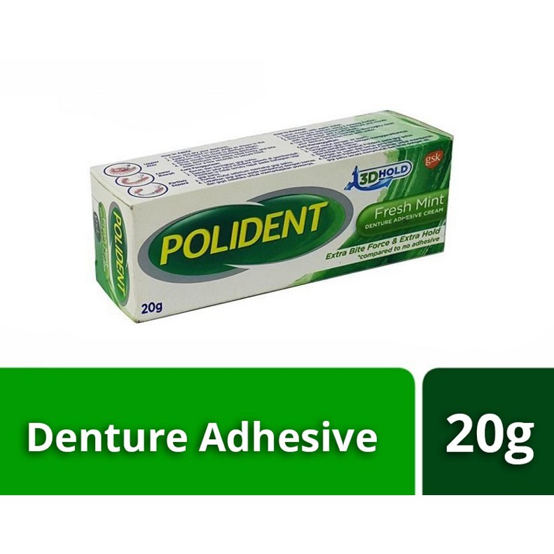 Polident Denture Adhesive Cream (20g) Fresh Mint Shopee Malaysia
