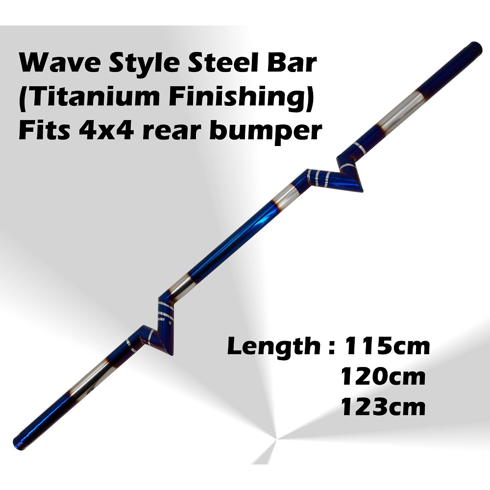 4x4 Titanium C Bumper Bar For Rear Bumper Universal (115cm/120cm/123cm