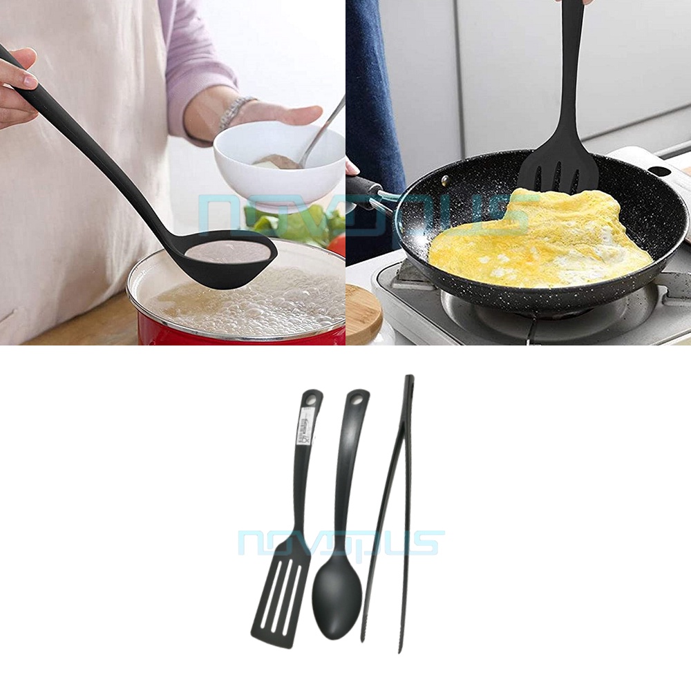 IKEA GNARP 3piece Kitchen Utensil Cooking Set (Tweezer, Spoon, Turner
