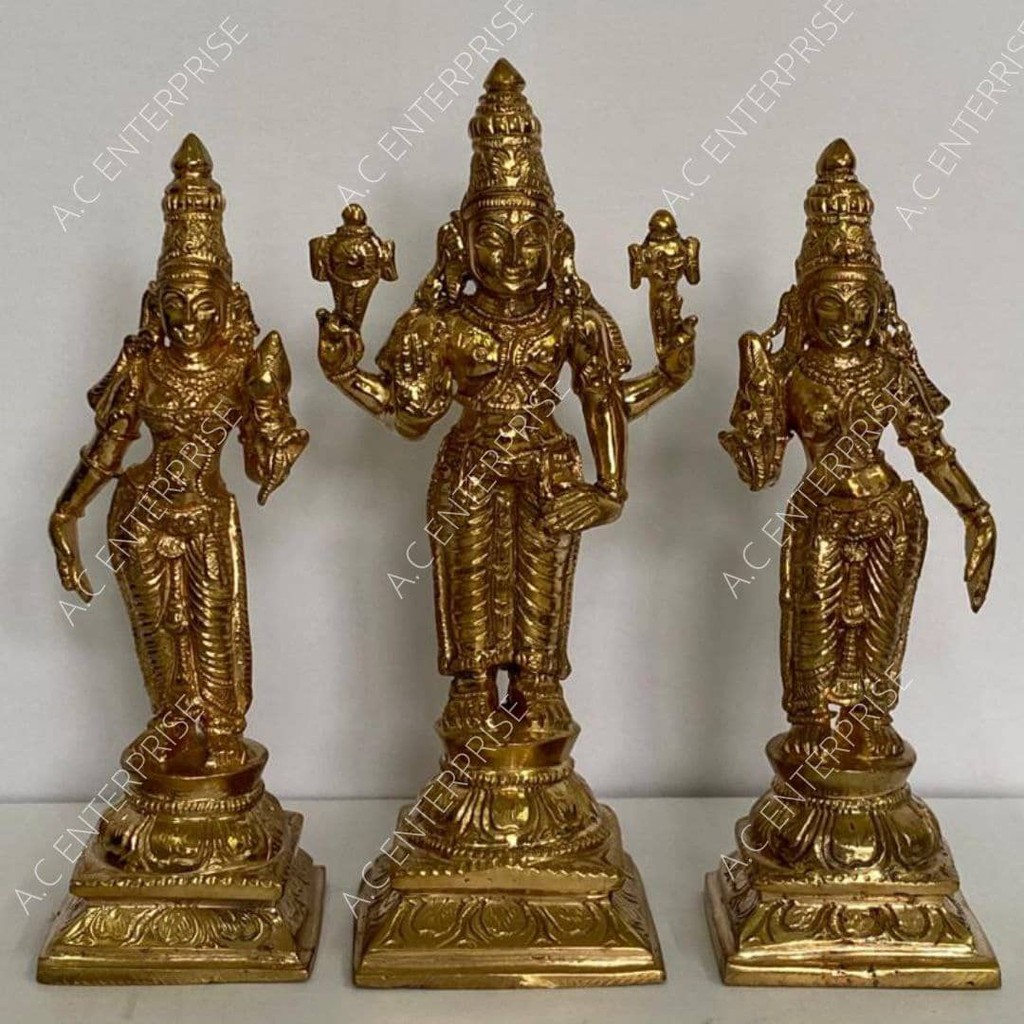 VISHNU PERUMAL PANJALOGAM STATUE SET (6inch) | Shopee Malaysia