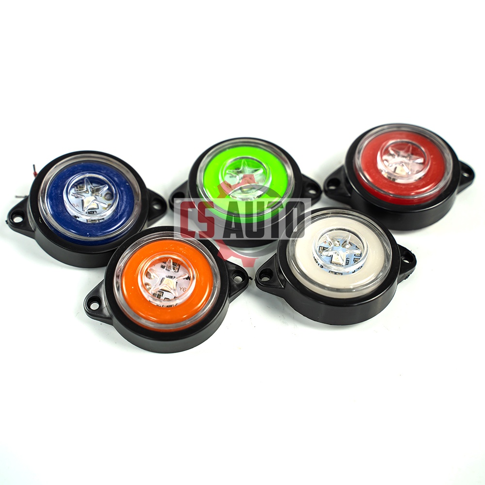 Led 24V 2inch Side lamp star Flashing Marker Light Lorry Trailer Lampu