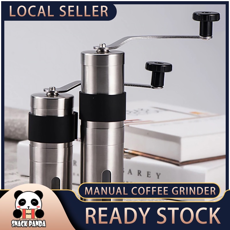 Stainless Steel Hand Crank Coffee Grinder With Silicone Grinder Coffee Machine Coffee Grinder 不锈钢手摇研磨器带硅胶可全身拆卸磨豆机家用小型磨粉机