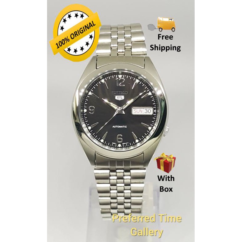 Men) 100% ORIGINAL SEIKO 5 AUTOMATIC 7S26-00X0 Black Dial,Day & Date  Display Stainless Steel Watch | Shopee Malaysia