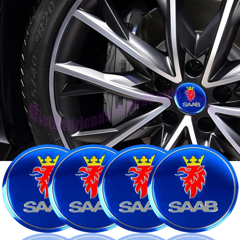 56mm Saab 93 95 9000 Wheel Center Hub Caps Emblem Badge Decal Symbol