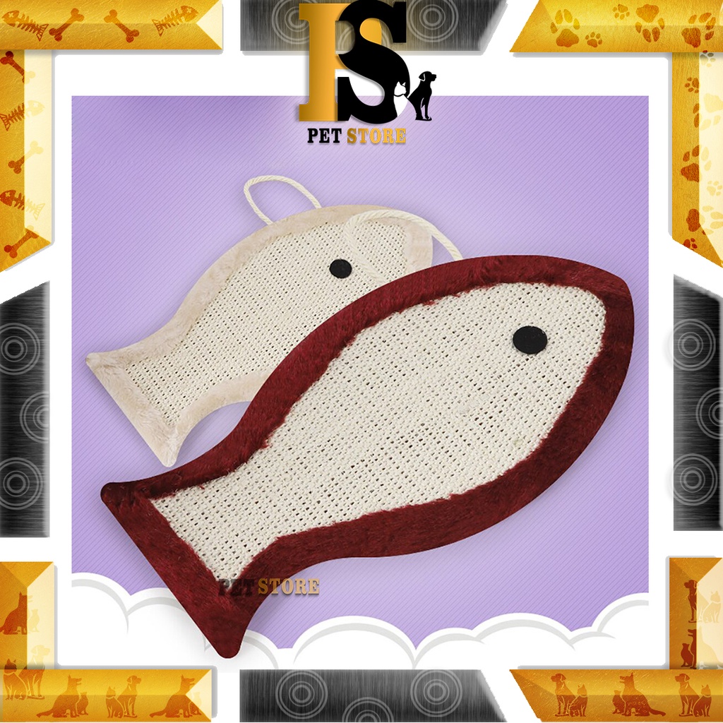 Sisal Hanging Cat Scratcher Board fish shape (40*20cm) Shopee Malaysia
