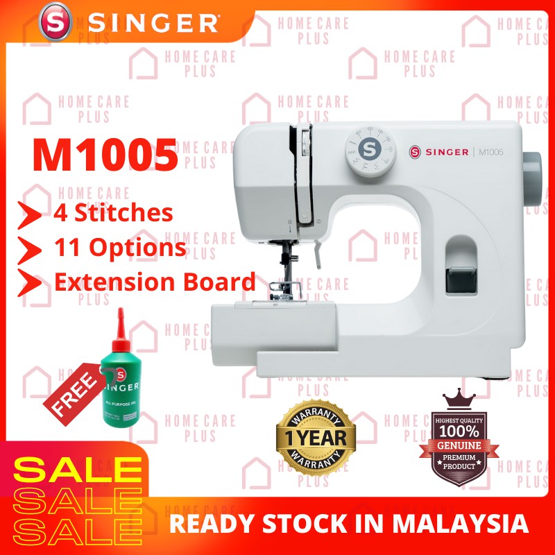 Singer M1005 Mechanical Sewing Machine with Extension Table (4 Stitches