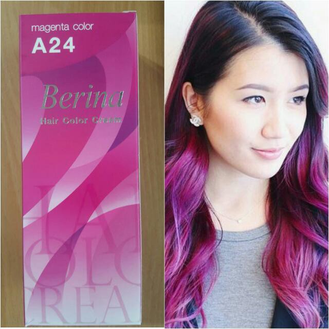 1 X No A24 Berina Permanent Hair Dye Color Cream 60ml Shopee