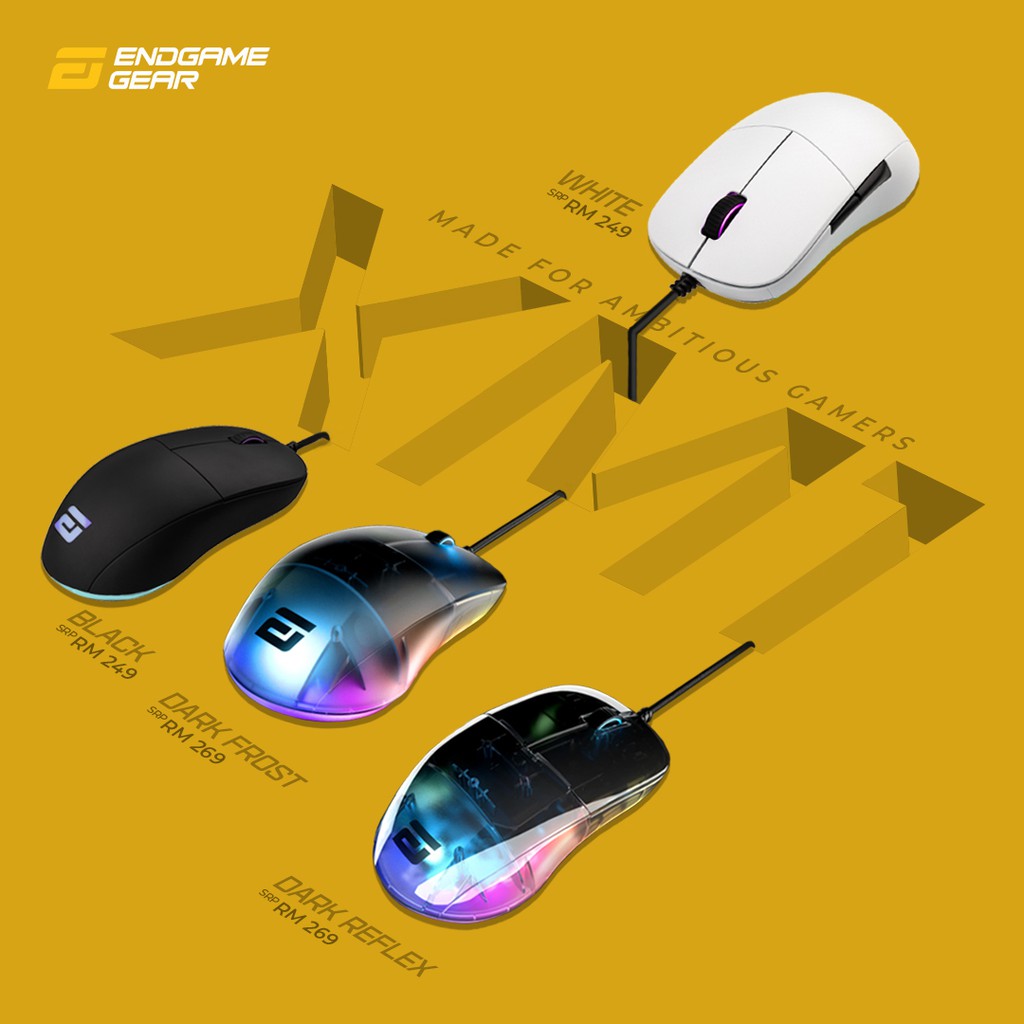 Endgame Gear Xm1 Rgb Gaming Mouse Dark Frost Dark Reflex Black White Shopee Malaysia