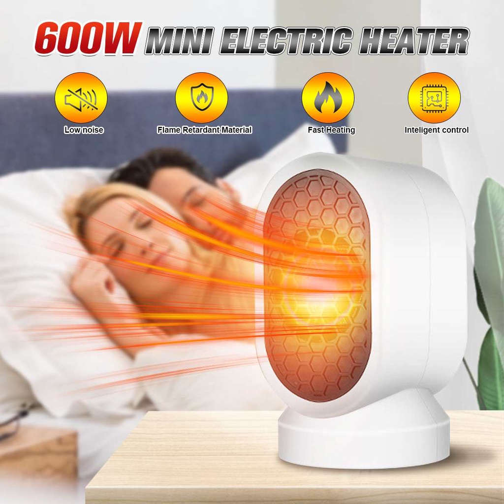 Mini Electric Heater Portable Home Heating Fan 600w Miniature Low Power ...